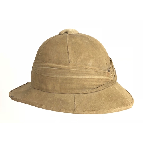 405 - WW1 Leicestershire Regiment Attributed Wolseley Pattern Foreign Service Helmet.  A good example attr... 