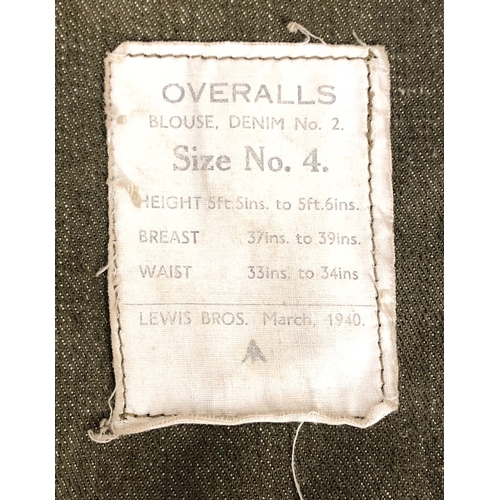 411 - Berkshire Home Guard Bracknell WW2 Denim Battledress Blouse  A good original rare example of a Denim... 