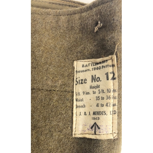 415 - British War Correspondent WW2 Battledress Uniform.  A good clean example of a 1940 pattern battledre... 