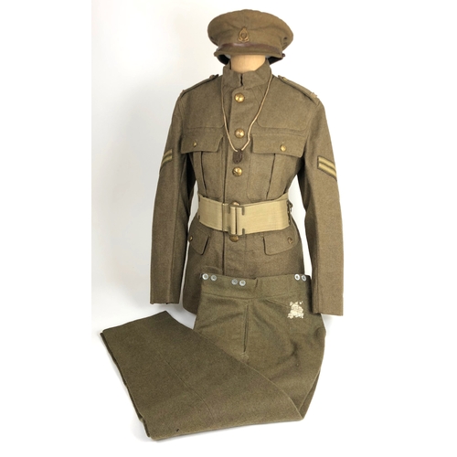 424 - 1918 RAMC WW1 Attributed 1902 Uniform.  A rare example attributed to 147744 Corporal Thomas Holden R... 