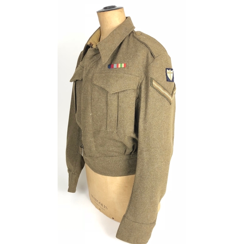 426 - REME 8th Army WW2 Attributed Battledress Uniform & Beret.  A group of three items worn by a Lance Co... 