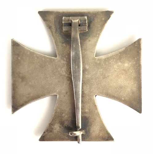 428 - German Third Reich cased 1939 Iron Cross 1st Class.  Good unmarked example with silvered frame and m... 