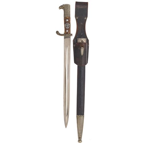 446 - German Third Reich Police Bayonet by Paul Weyersberg & Co, Solingen.  A good 33cm bladed example wit... 