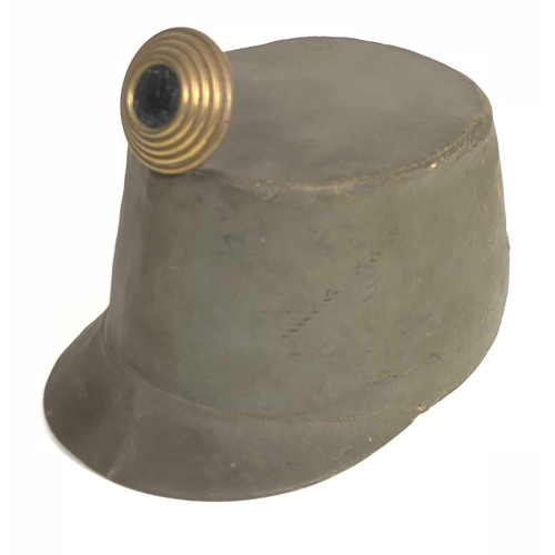 449 - Austro-Hungarian Field service Foul Weather Shako.  Good scarce example tailored with oilcloth retai... 