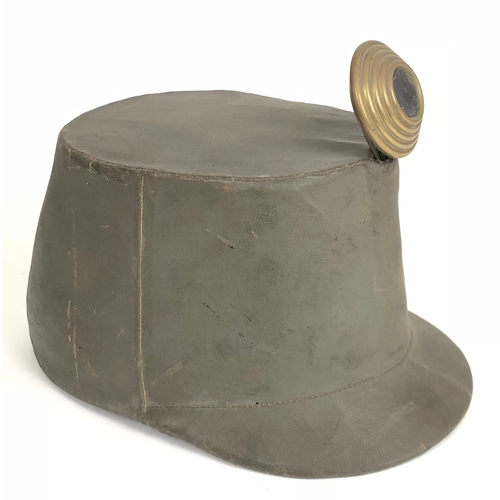 449 - Austro-Hungarian Field service Foul Weather Shako.  Good scarce example tailored with oilcloth retai... 