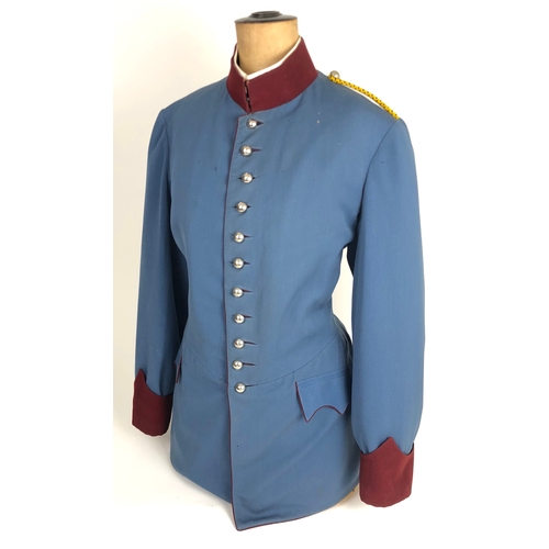 455 - Imperial Austrian Single-breasted Ulans (Lancer) Tunic of the 6th Regiment  Good scarce mid-blue exa... 