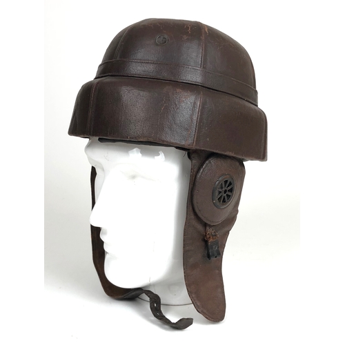 478 - A rare “Warren” Pattern 2 WW1 aviators flying helmet by Christy’s London  Fine scarce example by Chr... 