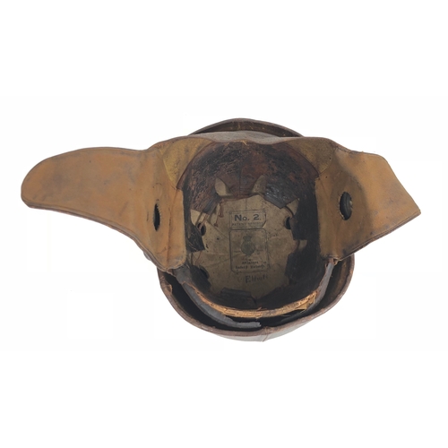 478 - A rare “Warren” Pattern 2 WW1 aviators flying helmet by Christy’s London  Fine scarce example by Chr... 