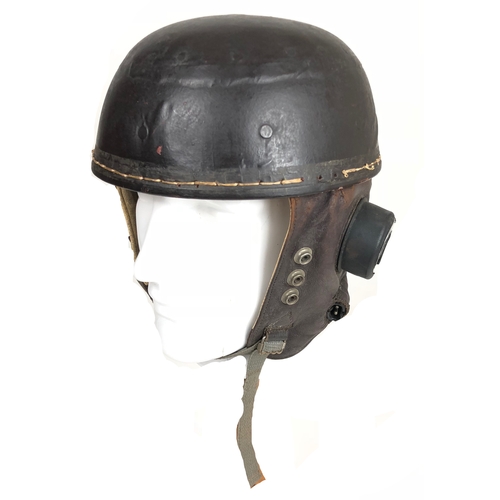 479 - Glider Pilot WW2 pattern Flying Helmet.  A scarce example, the fibre skull with brown painted finish... 