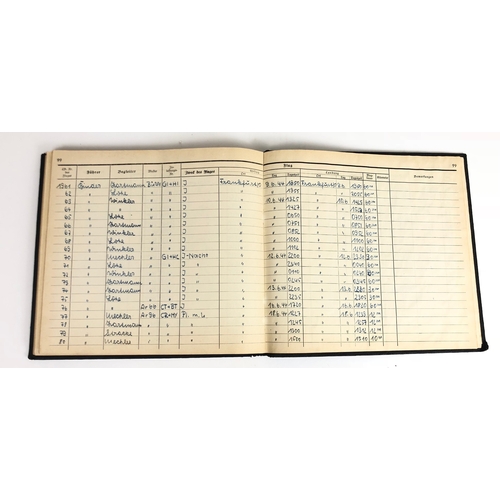 482 - German Third Reich WW2 Luftwaffe Flying Log 1942-1943.  This full official log book covers the perio... 