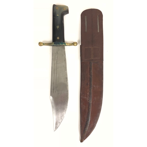 507 - WW2 Period US V-44 Survival Bowie knife.  A good example the blade has a double fuller and is stampe... 