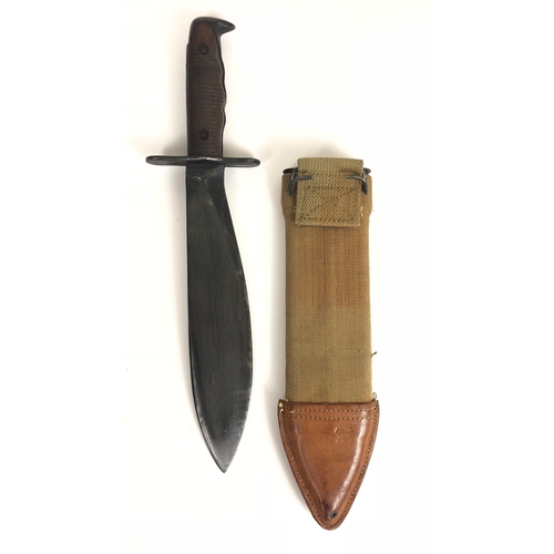 511 - WW1 Antique US Model 1910/17 Machine Gunner’s Bolo Trench Fighting Knife.  A very good example by th... 