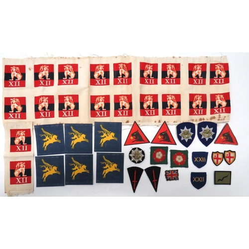 100 - Uncut Sheet Of 20 x 12th Army Formation Badges
printed sheet of 12th Army Formation badges.  To... 