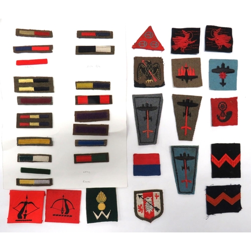 117 - 35 x Anti Aircraft Formation And Arm Of Service Badges
including embroidery 1st AA Div ... Embroider... 