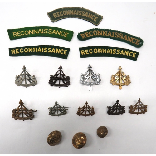 126 - 14 x Reconnaissance Corps Badges
cap badges include bronzed (blades) ... Brass (lugs) ...Brass (slid... 