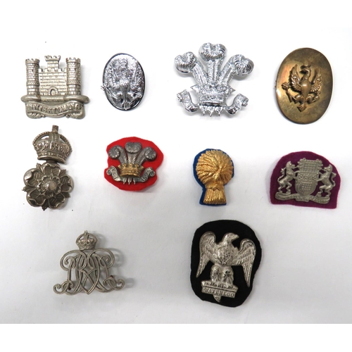 139 - 10 x Cavalry And Yeomanry Arm Badges
including white metal KC 9th Lancers ... Cast plated Royal Scot... 