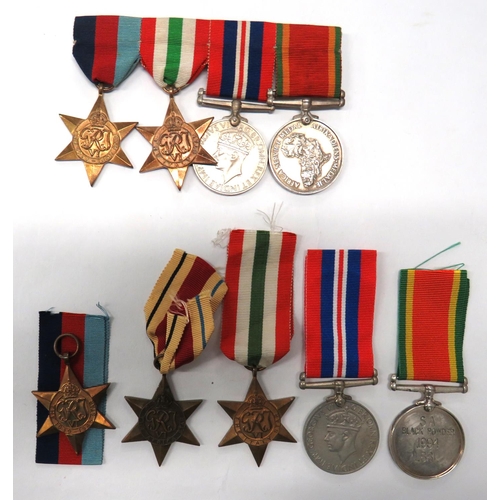 143 - WW2 African Service Medal Group
consisting 1939/45 Star, Italy Star, 1939/45 War medal, Africa Servi... 