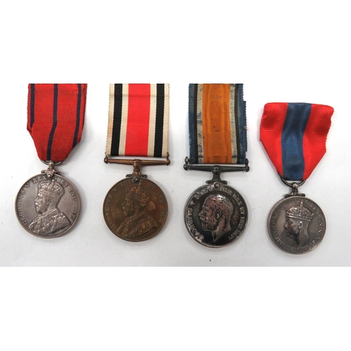 153 - 4 x Medals Including Police Examples
consisting Metropolitan Police Coronation 1911 medal, named 