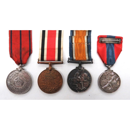 153 - 4 x Medals Including Police Examples
consisting Metropolitan Police Coronation 1911 medal, named 