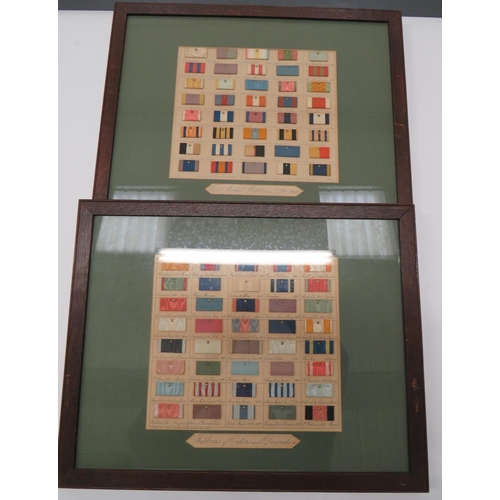 155 - Two Period Framed Displays Of Medal Ribbons
consisting framed display of 40 Orders and decoration ri... 