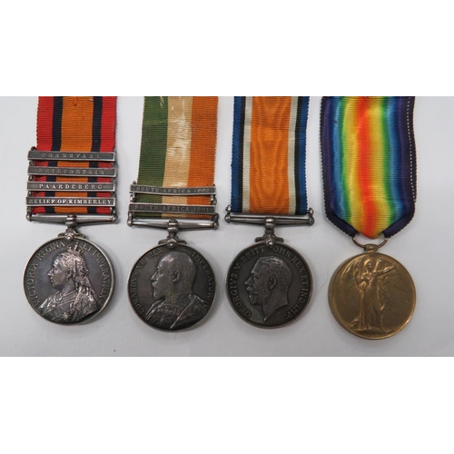 157 - Boer War / WW1 6th Dragoon Guards / ASC Group of Four Medals. Awarded to Corporal Hugh Robertson of ... 