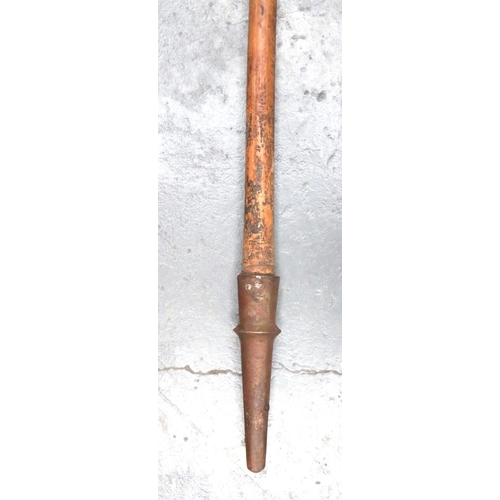 168 - WW1 Period Indian Cavalry Lance
steel, hollow ground trefoil head.  Bamboo shaft with white cor... 