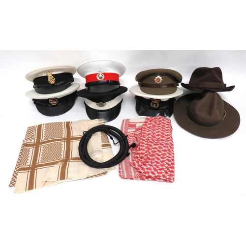 190 - 10 x Post War Hats
including white top RNLI ... White top Royal Marines ... White top Royal Navy Chi... 