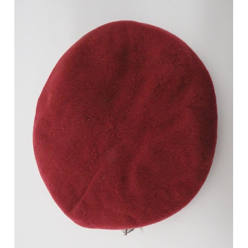 213 - WW2 Airborne Forces Maroon Red Beret
maroon red woollen body.  Lower leather sweatband.  Large, blac... 