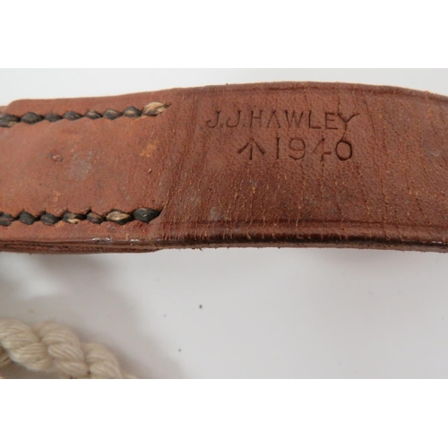 223 - Three Items Of Horse Equipment
consisting horse fly fringe.  Leather brow strap with row of han... 