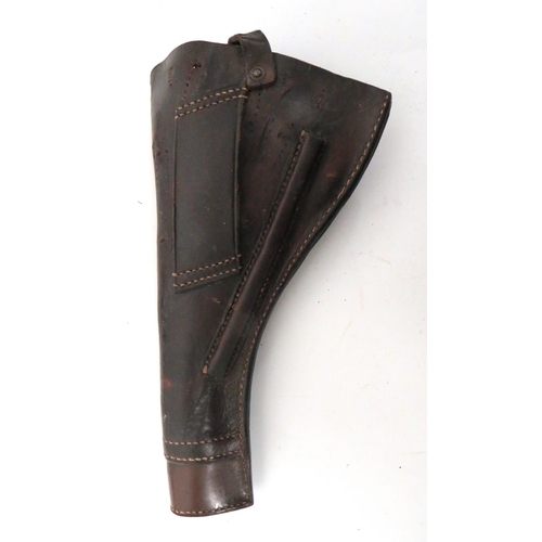 240 - WW1 Open Top Revolver Holster And 1903 Leather Bandolier
1914 pattern, brown leather, open top holst... 