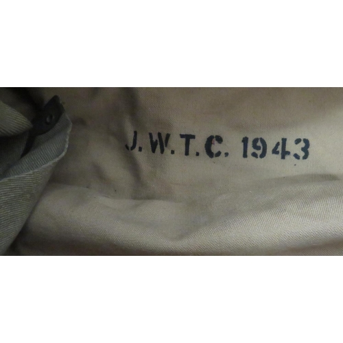 243 - Two WW2 ARP Casualty Blanket Transit Bags
consisting heavy webbing example.  Front flap stamped... 