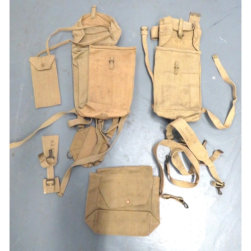 254 - Selection Of Radio Orientated Webbing Equipment
consisting 2 x khaki webbing, rectangular packs. &nb... 