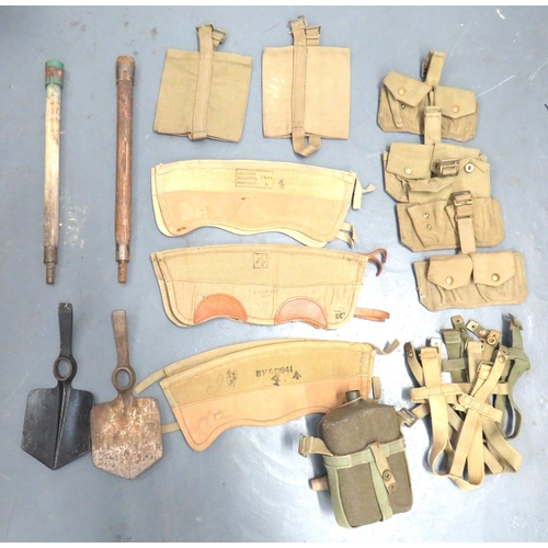 255 - Selection Of 1937 Pattern Webbing Equipment
including 3 pairs of short webbing gaiters ... 4 x drive... 