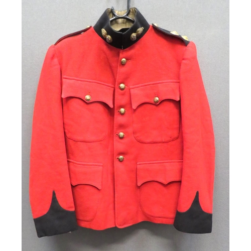 280 - Late 19th Century Inniskilling Fusiliers Officer's Red Overseas Tunic
scarlet, heavy cotton, single ... 