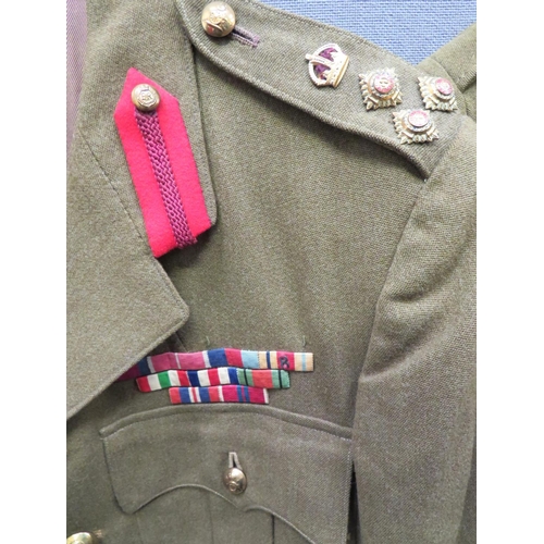 288 - Royal Artillery Brigadier's Service Dress Tunic
khaki, single breasted, open collar tunic.  Ple... 