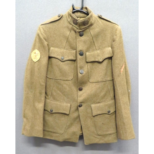 295 - WW1 Period American Quartermasters Dept OR's Tunic
khaki woollen, single breasted, high collar tunic... 