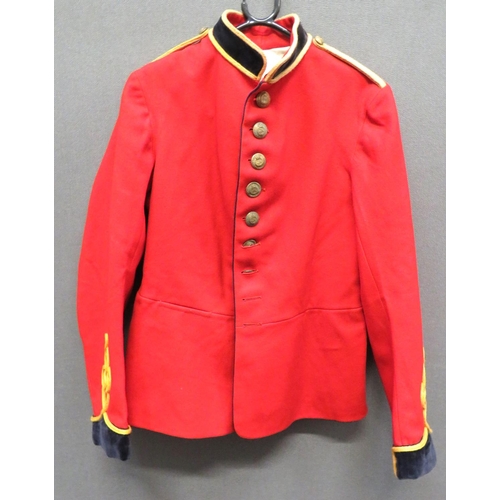 306 - Pre WW1 Royal Engineers OR's Dress Tunic
scarlet, single breasted tunic.  High, black velvet co... 