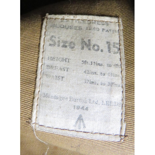 314 - WW2 1940 Pattern Battledress Jacket And Trousers
consisting khaki woollen, single breasted, pressed ... 