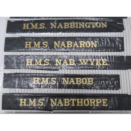 Collection Of 135 Post War Royal Navy Cap Tallies including HMS Mackay ...