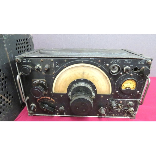 382 - WW2 Royal Air Force R1155 Radio Receiver Set
blackened rectangular box.  The front with central... 