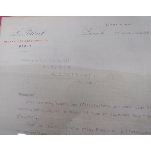 386 - Louis Bleriot, Aviation Pioneer, 1909 Signed Letter.
scarce letter sent by Louis Bleriot in reply to... 