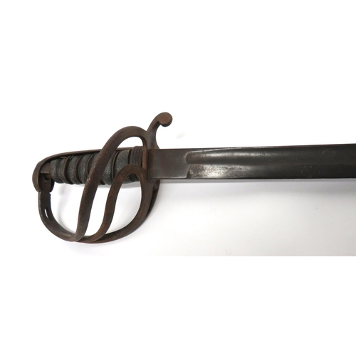 389 - 1821 Pattern Cavalry Officer's Sword
33 inch, single edged, slightly curved blade with large fuller.... 