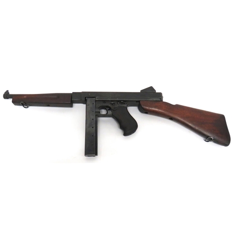 405 - Deactivated US Model MIAI Thompson SMG
.45 ACP, 11 inch, blackened barrel with blade sight.  Blacken... 