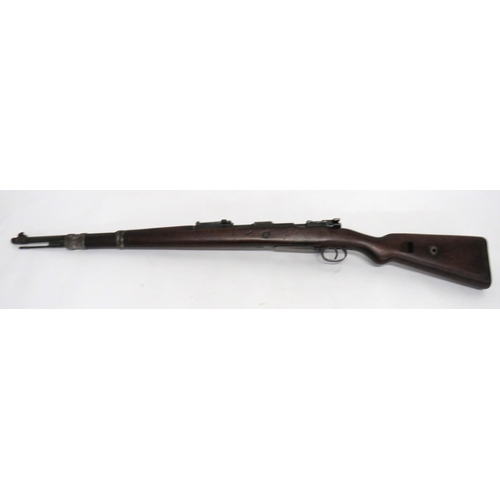 410 - Deactivated Third Reich German K98 Rifle
7.92 mm, 23 3/4 inch, blackened barrel.  Front blade sight ... 