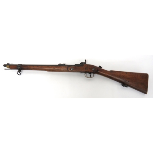 423 - Scarce Westley Richards Percussion Monkey Tail Artillery Breech Loading Carbine
.451 cal., 19 1/2 in... 