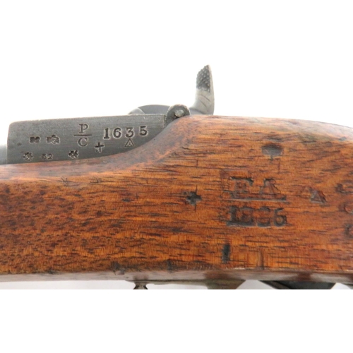 423 - Scarce Westley Richards Percussion Monkey Tail Artillery Breech Loading Carbine
.451 cal., 19 1/2 in... 