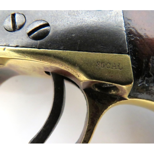 424 - Model 1851 Percussion Colt Navy Revolver
.36 cal, 7 1/2 inch, octagonal barrel.  Front stud sig... 