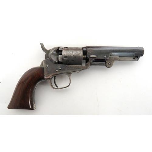 425 - Cased M1849 Percussion London Colt Pocket Revolver
.31 cal, 4 inch, blued, octagonal barrel.  F... 