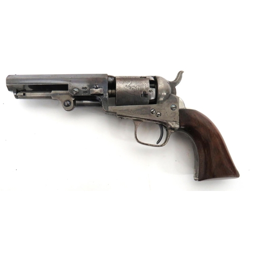 425 - Cased M1849 Percussion London Colt Pocket Revolver
.31 cal, 4 inch, blued, octagonal barrel.  F... 