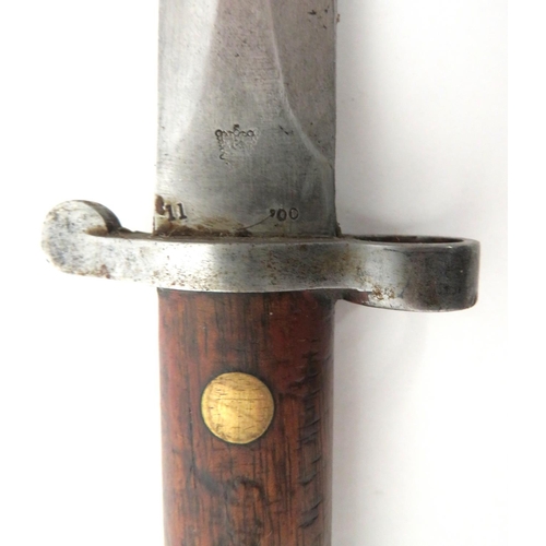 469 - British P1888 MK2 Regimentally Marked Bayonet North Staffords
12 inch, double edged blade.  For... 